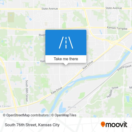 South 76th Street map
