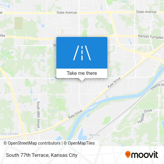 South 77th Terrace map