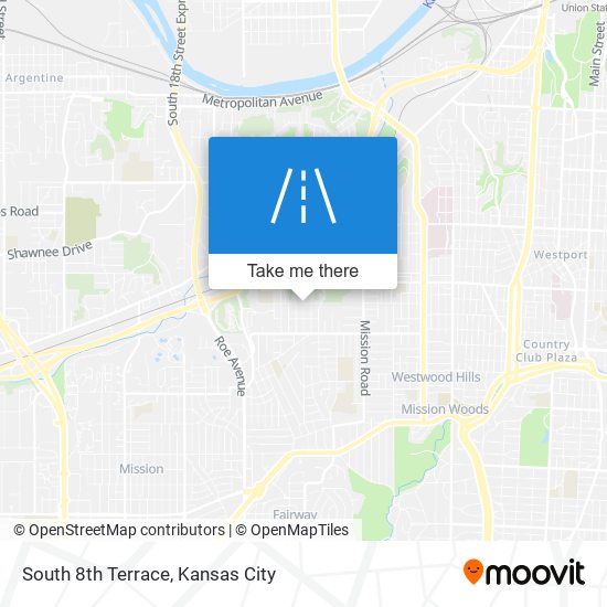 South 8th Terrace map