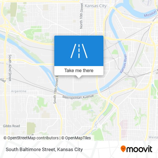 South Baltimore Street map