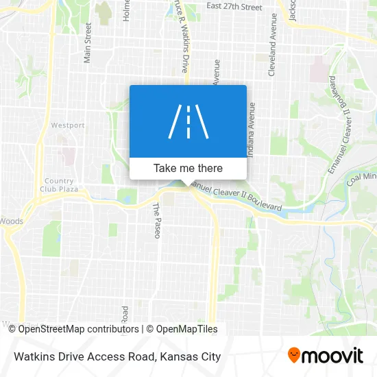 Watkins Drive Access Road map