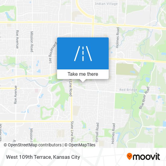 West 109th Terrace map