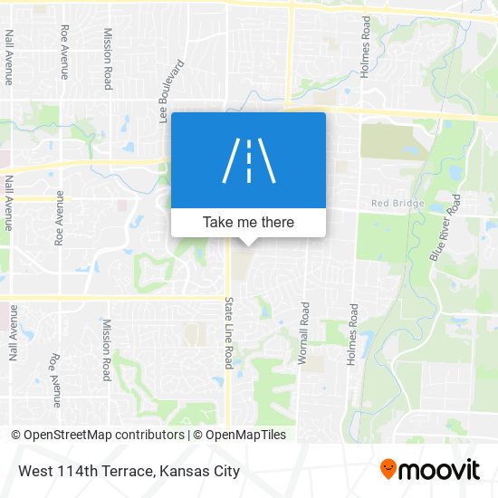 West 114th Terrace map