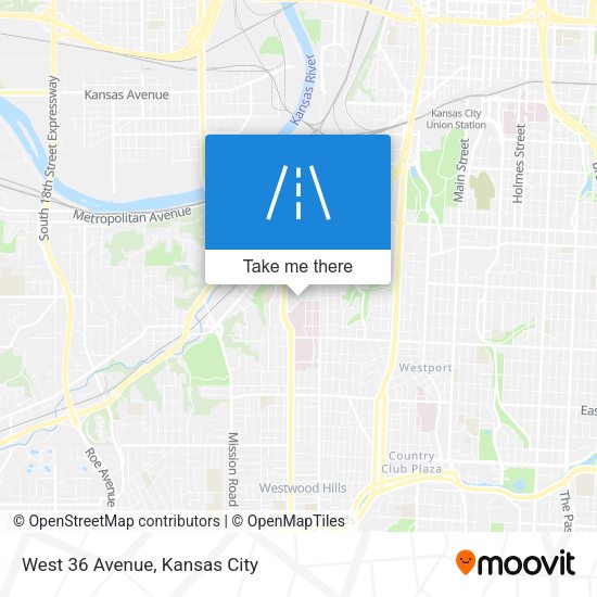 West 36 Avenue map
