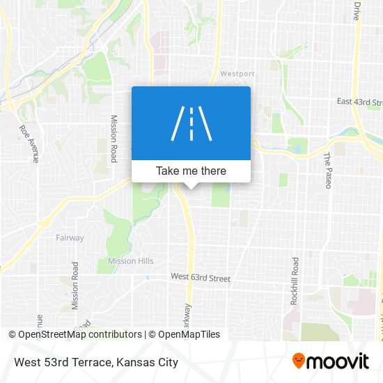 West 53rd Terrace map