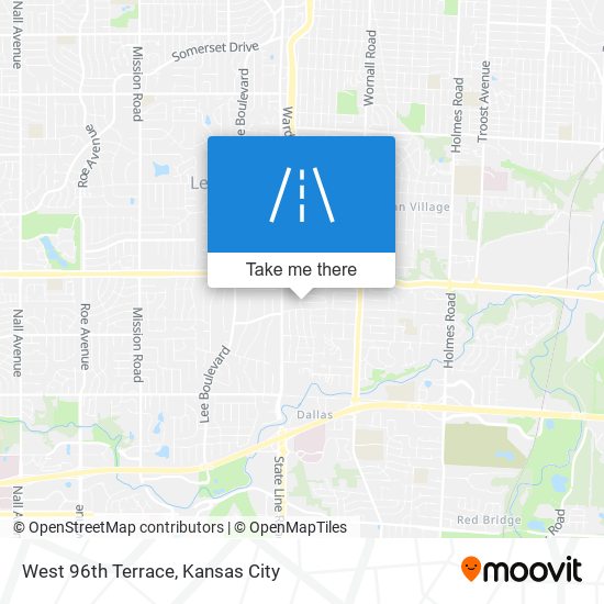 West 96th Terrace map