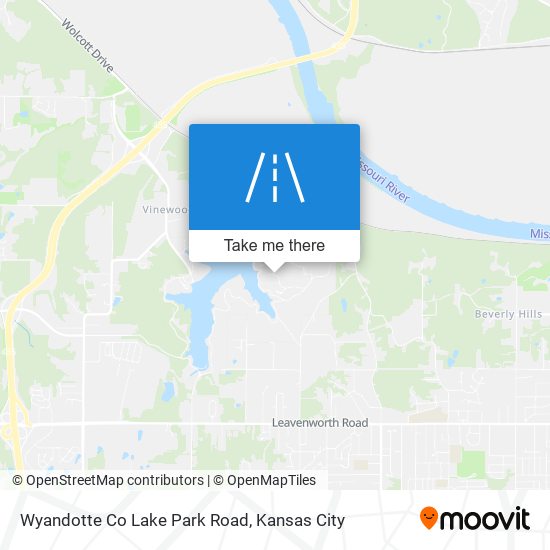 Mapa de Wyandotte Co Lake Park Road