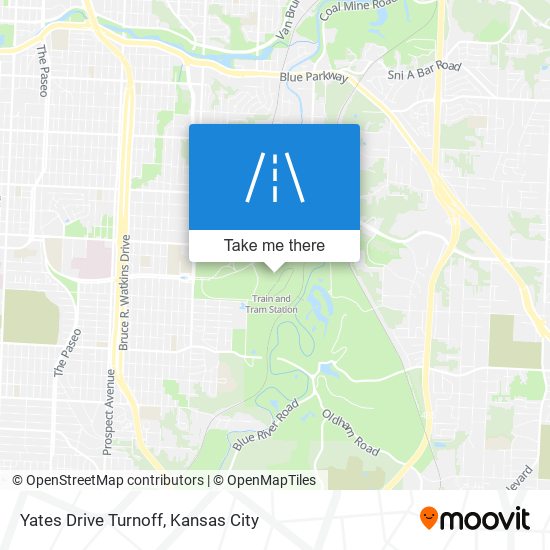 Yates Drive Turnoff map