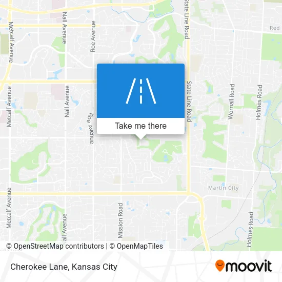 Cherokee Lane map