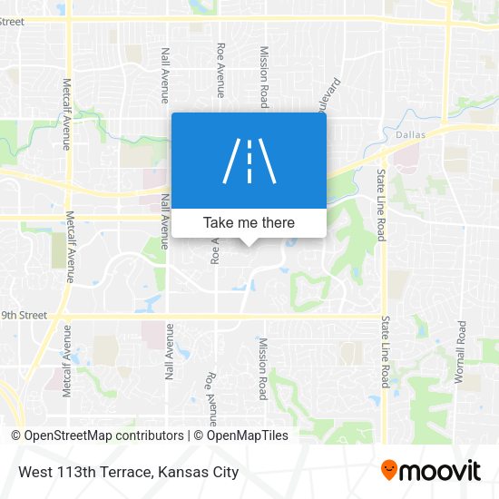 West 113th Terrace map
