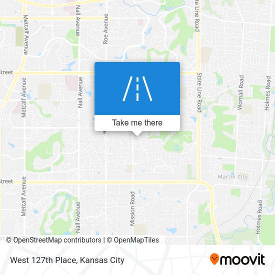 West 127th Place map