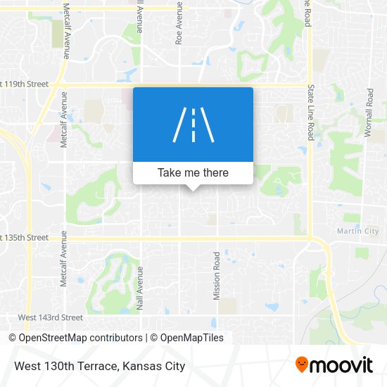 West 130th Terrace map