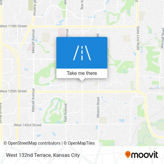 West 132nd Terrace map