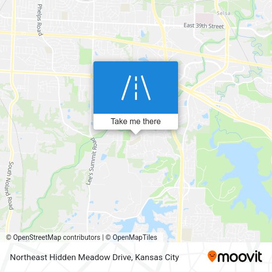 Northeast Hidden Meadow Drive map