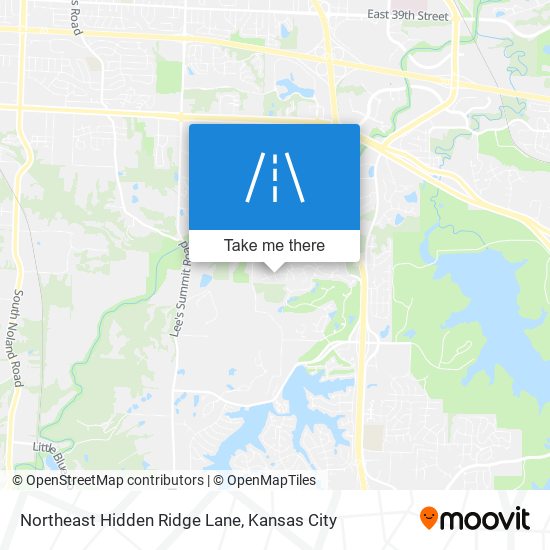 Northeast Hidden Ridge Lane map