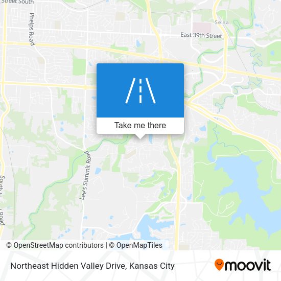 Northeast Hidden Valley Drive map