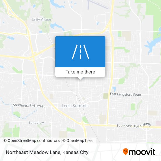 Northeast Meadow Lane map