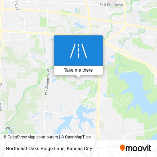 Northeast Oaks Ridge Lane map