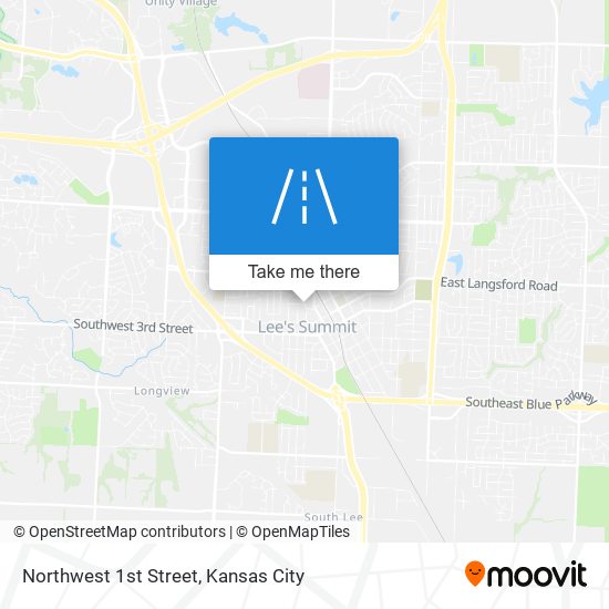 Northwest 1st Street map