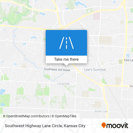 Southwest Highway Lane Circle map