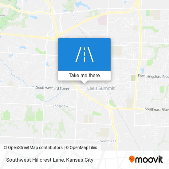 Southwest Hillcrest Lane map