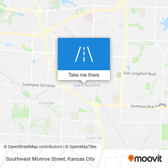 Southwest Monroe Street map