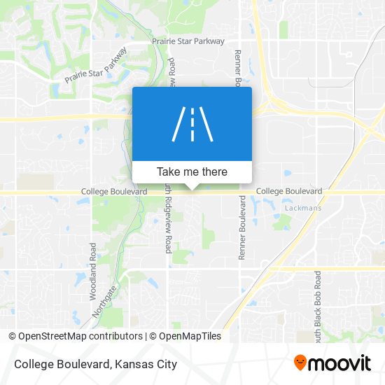 College Boulevard map