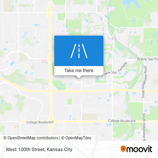 West 100th Street map