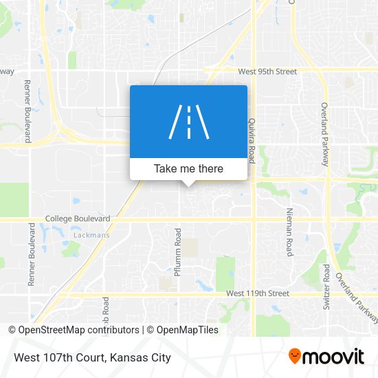 West 107th Court map