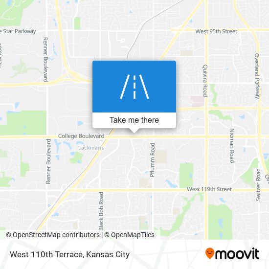 West 110th Terrace map