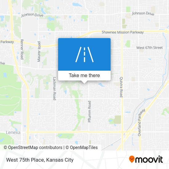 West 75th Place map