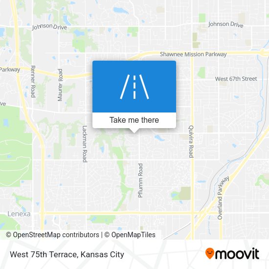 West 75th Terrace map