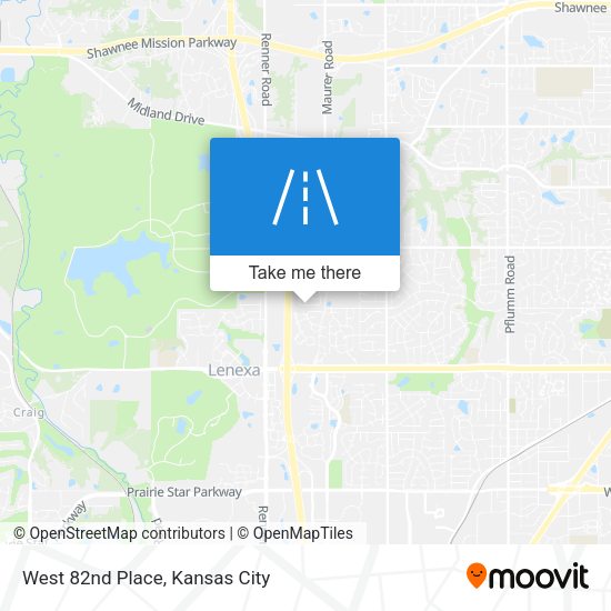 West 82nd Place map