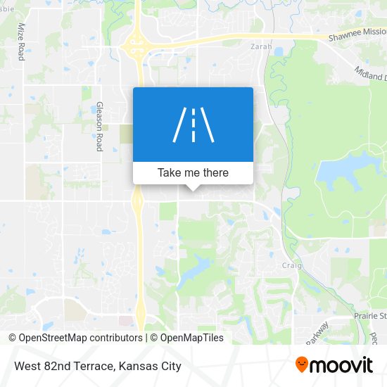 West 82nd Terrace map