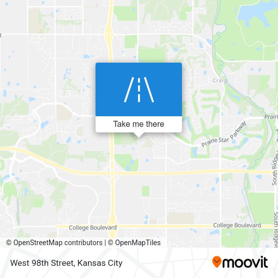 West 98th Street map