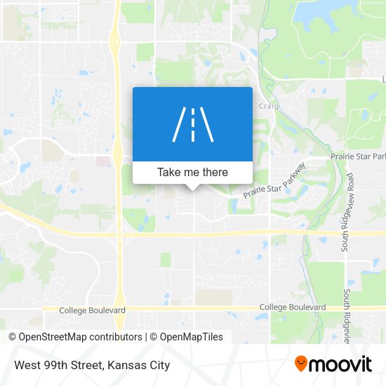 West 99th Street map