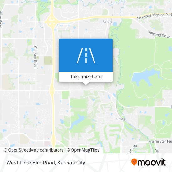 West Lone Elm Road map