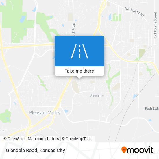 Glendale Road map