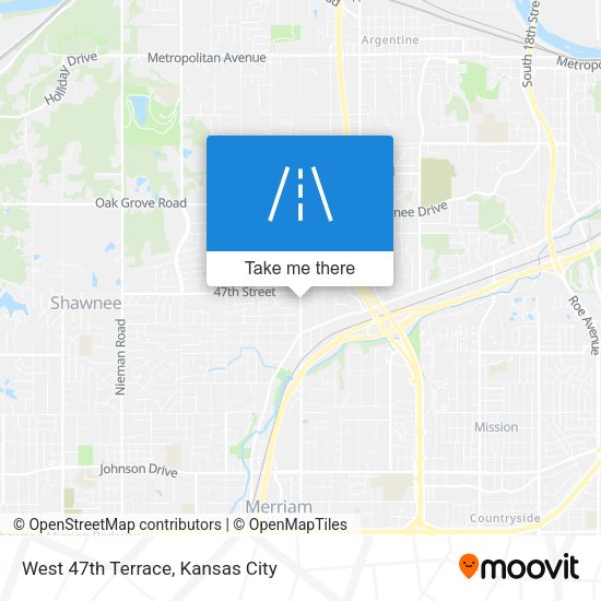 West 47th Terrace map