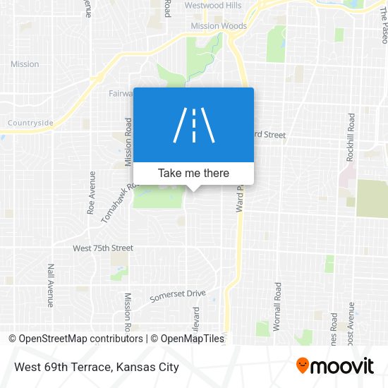 West 69th Terrace map
