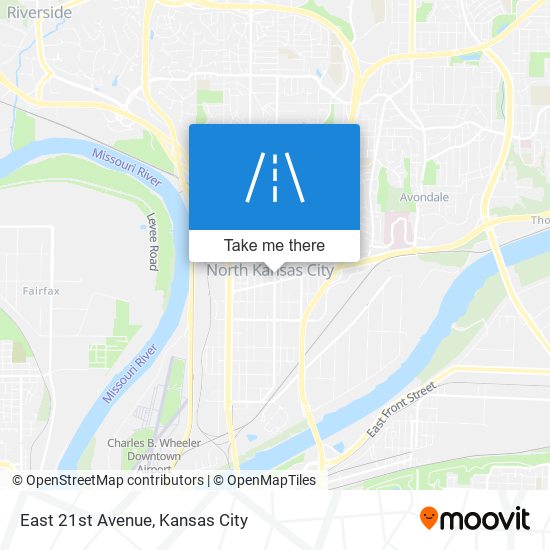 East 21st Avenue map