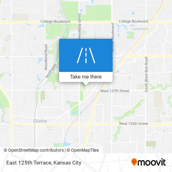 East 125th Terrace map