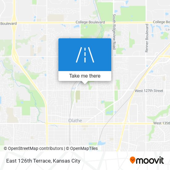 East 126th Terrace map