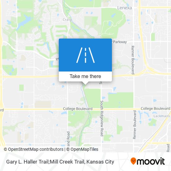 Gary L. Haller Trail;Mill Creek Trail map