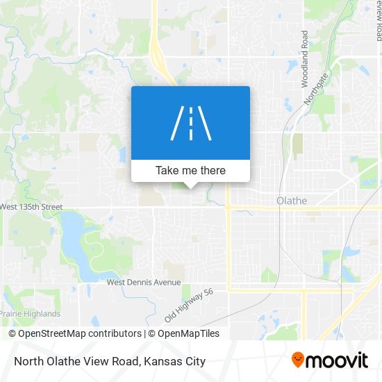 North Olathe View Road map