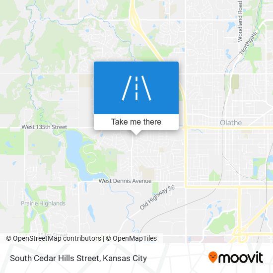 South Cedar Hills Street map