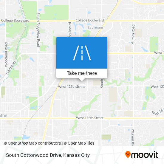 South Cottonwood Drive map