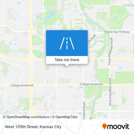 Mapa de West 105th Street