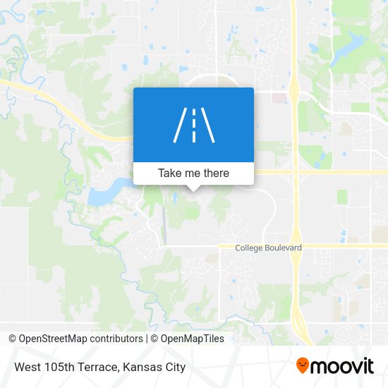 West 105th Terrace map
