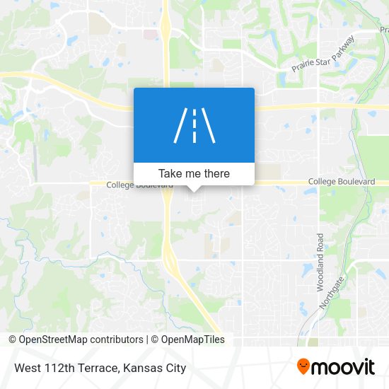 West 112th Terrace map